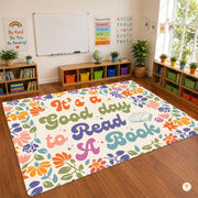 Custom Book Rug for Classroom and Reading Nooks - A Good Day To...