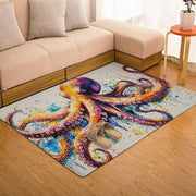 Custom Octopus Welcome Mat with Coastal Design and Durable Backing