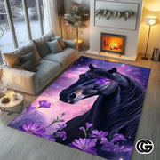 Custom Running Horse Area Rug for Living Room and Bedroom