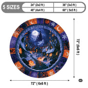 Custom Halloween 3D Effect Optical Illusion Spooky Round Rug (D5)