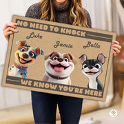 Personalized Dog Doormat with Custom Text and Non Slip Backing