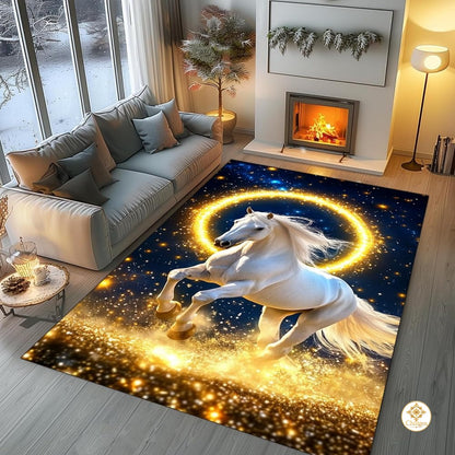 Custom Western Running Horse Doormat with Non Slip Backing - Horse-ds28