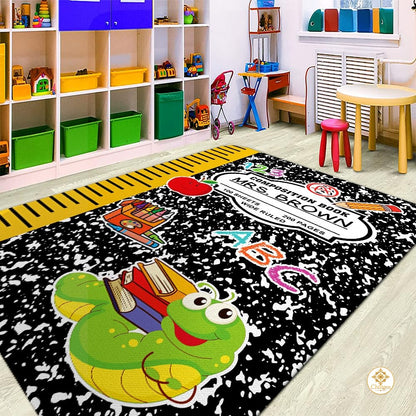 Custom Composition Notebook Welcome Mat for Kids and Classroom - A+ Style / 2' x 3' (Rectangular)