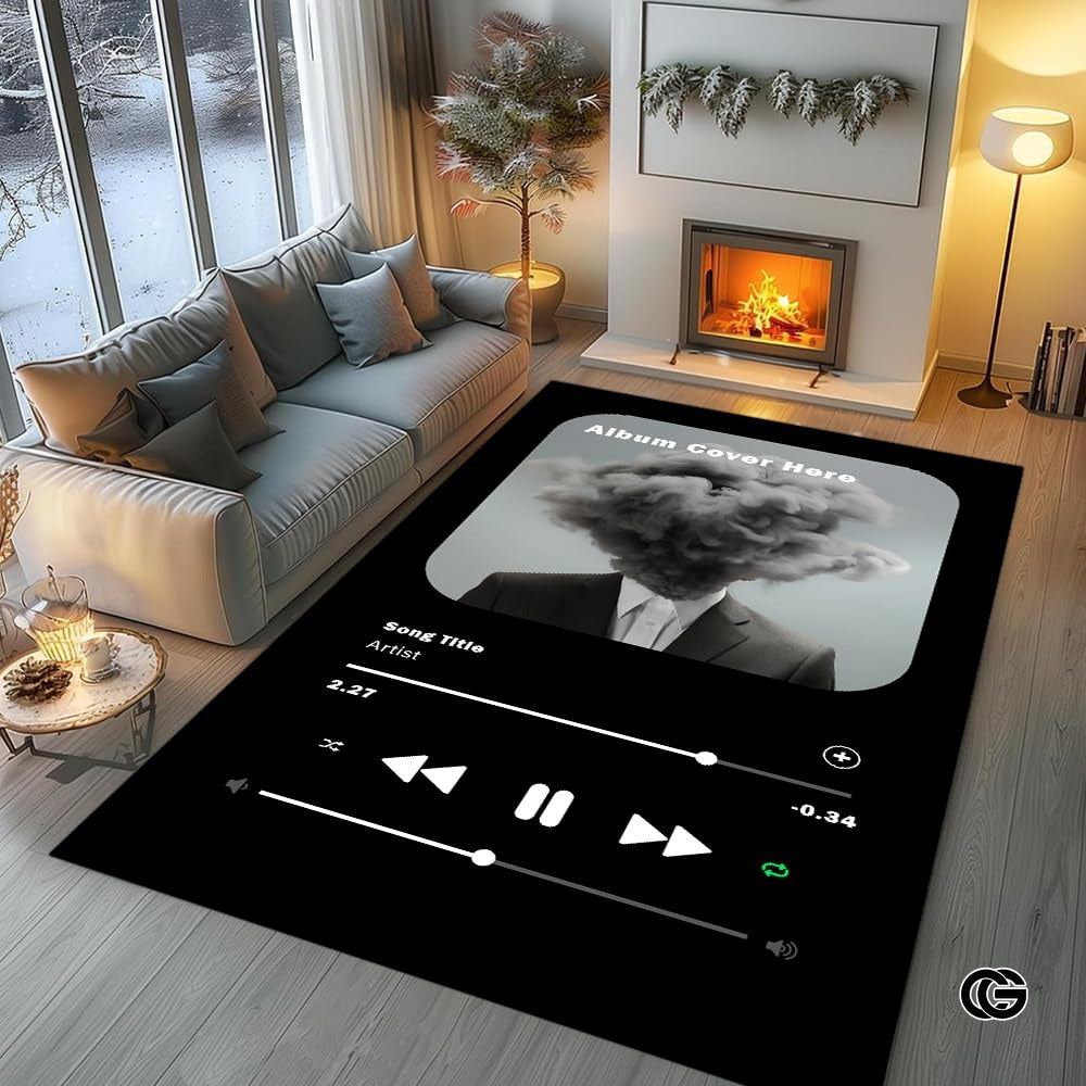 Personalized Welcome Doormat with Family Name and Address - Custom Album Cover Rug