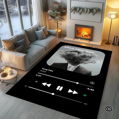 Personalized Welcome Doormat with Family Name and Address - Custom Album Cover Rug