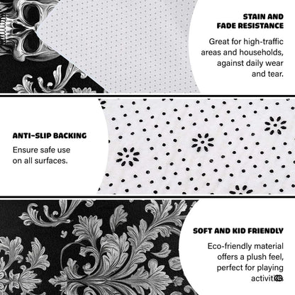 Size proportion guide showing small 3x5, medium 4x6, and large 5x8 area rug dimensions - thumbnail image 4 of 8