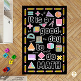 Custom Mathematics Classroom Rug for School and Playroom