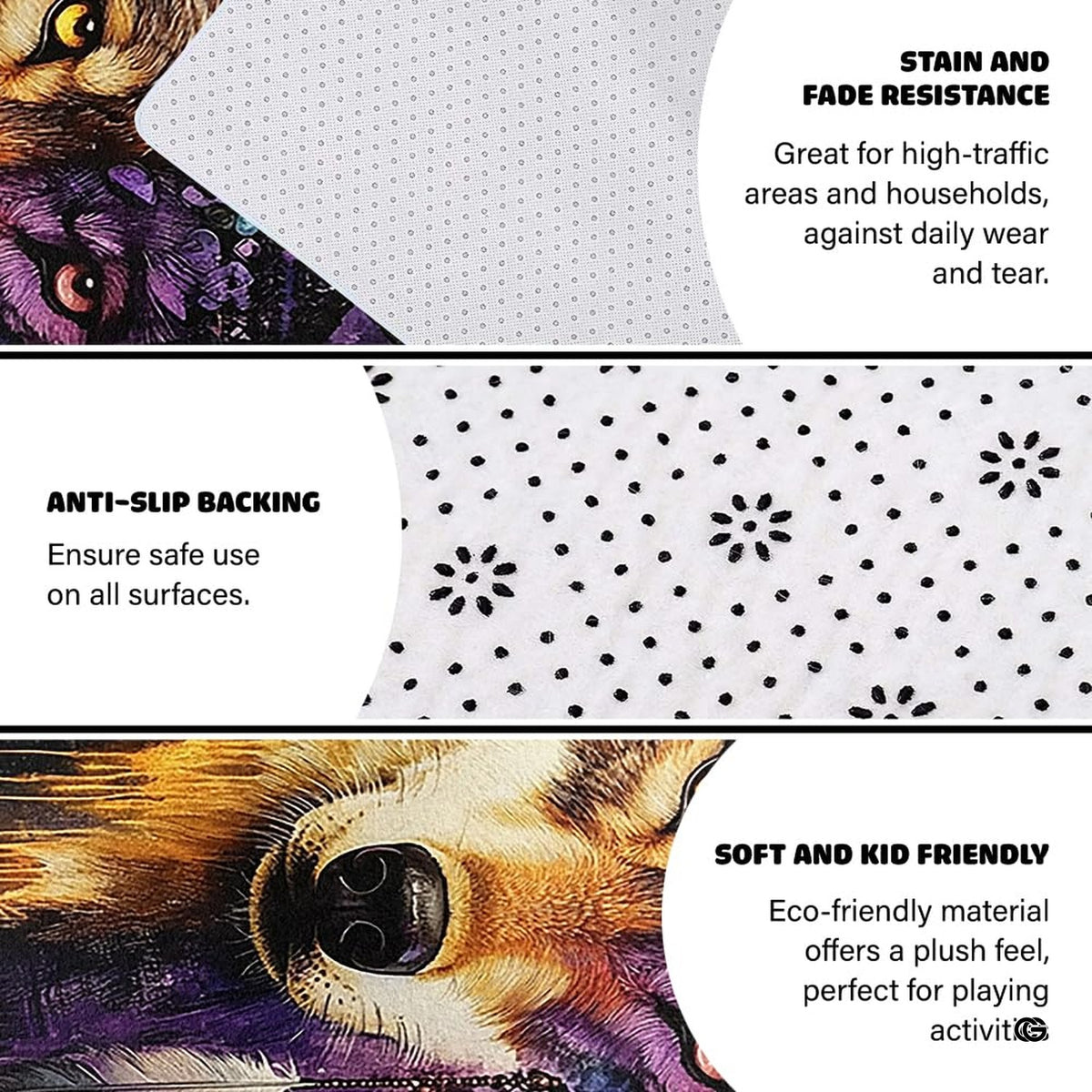 Graphic print detail highlighting dripping celestial starlight streaks across the dark floor accent. - image 6 of 7