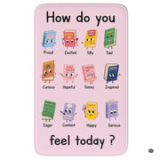 Pink background version of the emotions book characters area rug - thumbnail image 4 of 7
