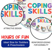Emotional wellness classroom area rug providing a thematic accent visual anchor for sensory break zones. - thumbnail image 6 of 9