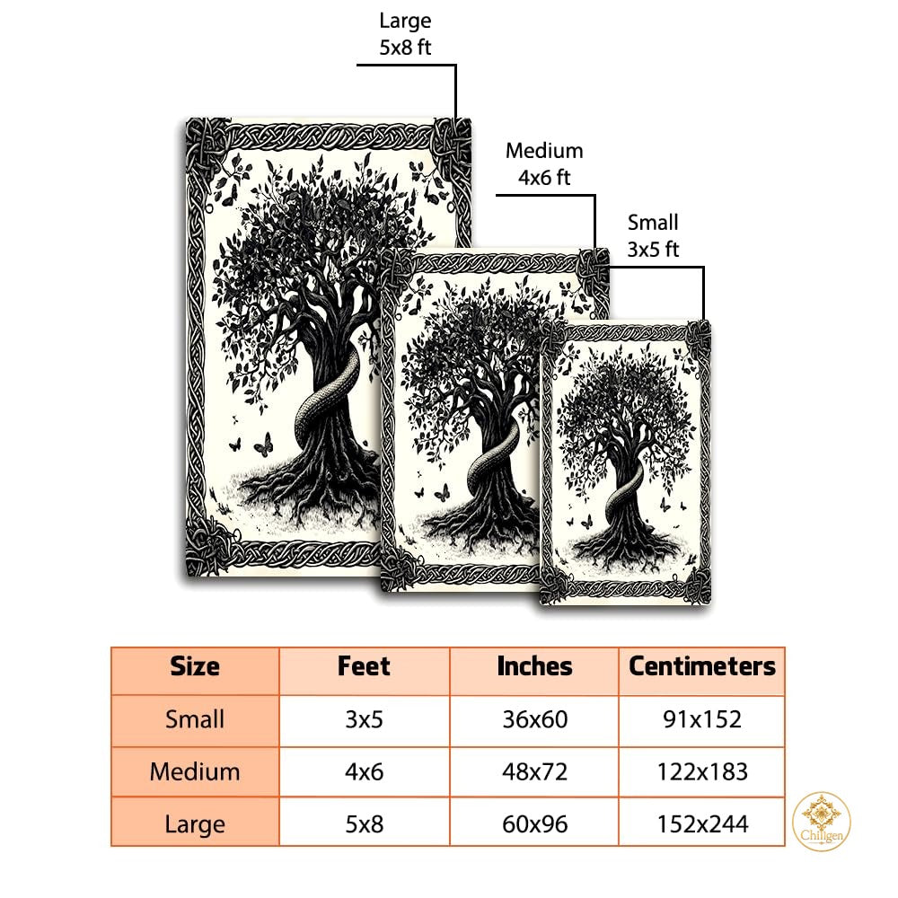 Custom Family Name Welcome Mat with Tree of Life and Address - Tree-ds18