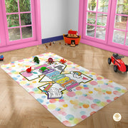 Custom Composition Notebook Classroom Rug for Kids and Boys - Alphabet Letter / 2' x 3' (Rectangular)