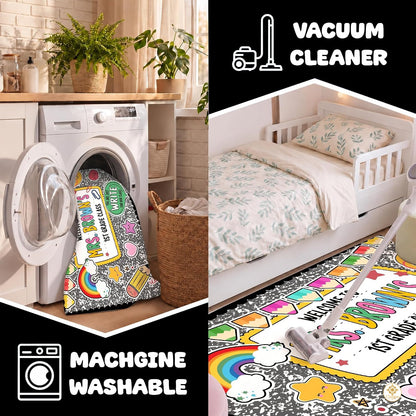 Custom Composition Notebook Classroom Rug for Kids