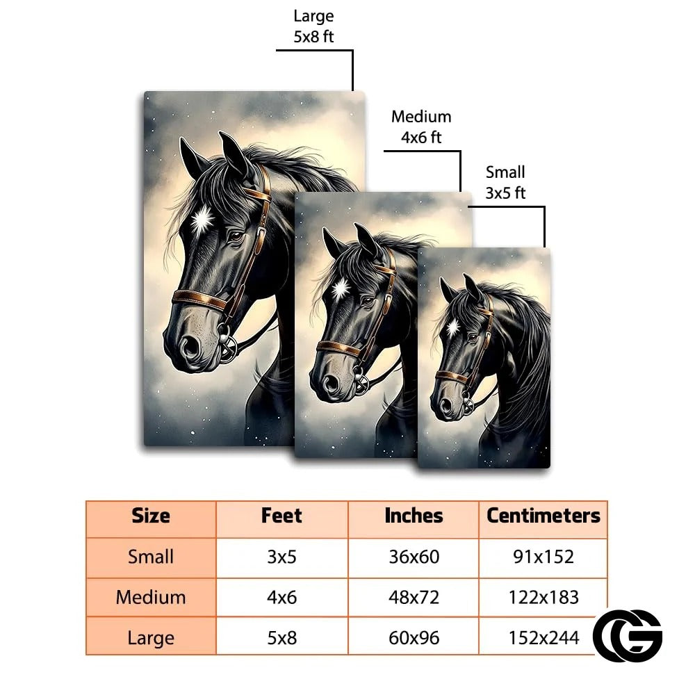 Custom Running Horse Welcome Mat for Front Door and Entryway