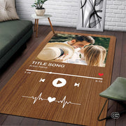 Personalized Music Welcome Mat with Custom Album Cover and Photo - Album-06