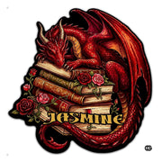 Custom Dragon Shaped Area Rug, Personalized Library Western Dragon Shaped Floor Mat Book Rug, Non-Slip Reading Room Carpet for Living Room, Bedroom, Dorm, Kids Room, Fans Lover (D1)