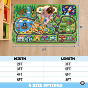 Custom Road Map Welcomemat with Kids Street and Car Play Design - Map 7
