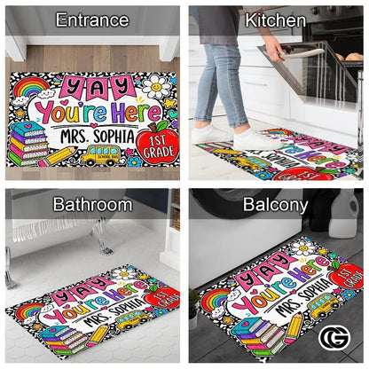 Personalized Classroom Doormat with Custom Teacher Name