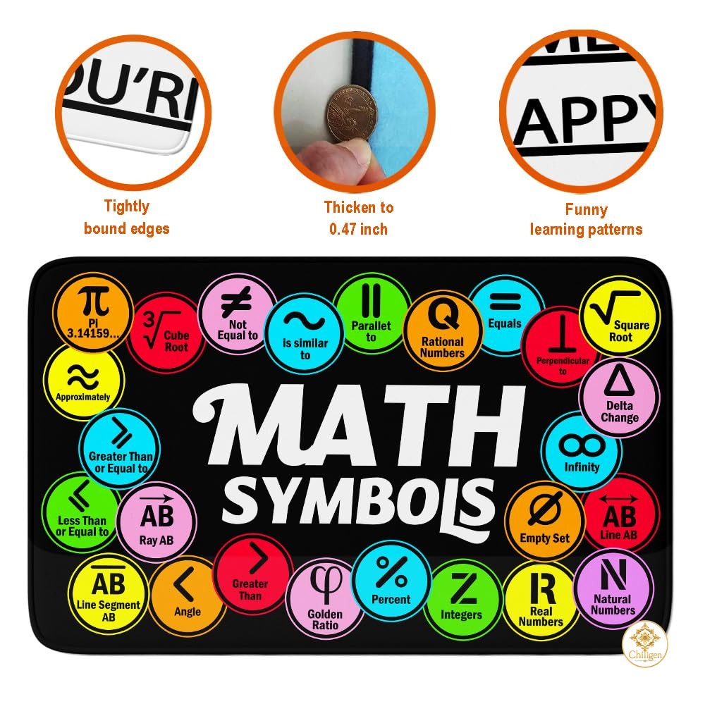 Custom Mathematics Education Rug for Classroom and Playroom
