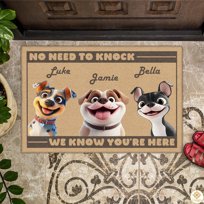 Personalized Dog Doormat with Custom Photo and Name