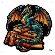 Custom Dragon Shaped Area Rug, Personalized Library Western Dragon Shaped Floor Mat Book Rug, Non-Slip Reading Room Carpet for Living Room, Bedroom, Dorm, Kids Room, Fans Lover (D9)