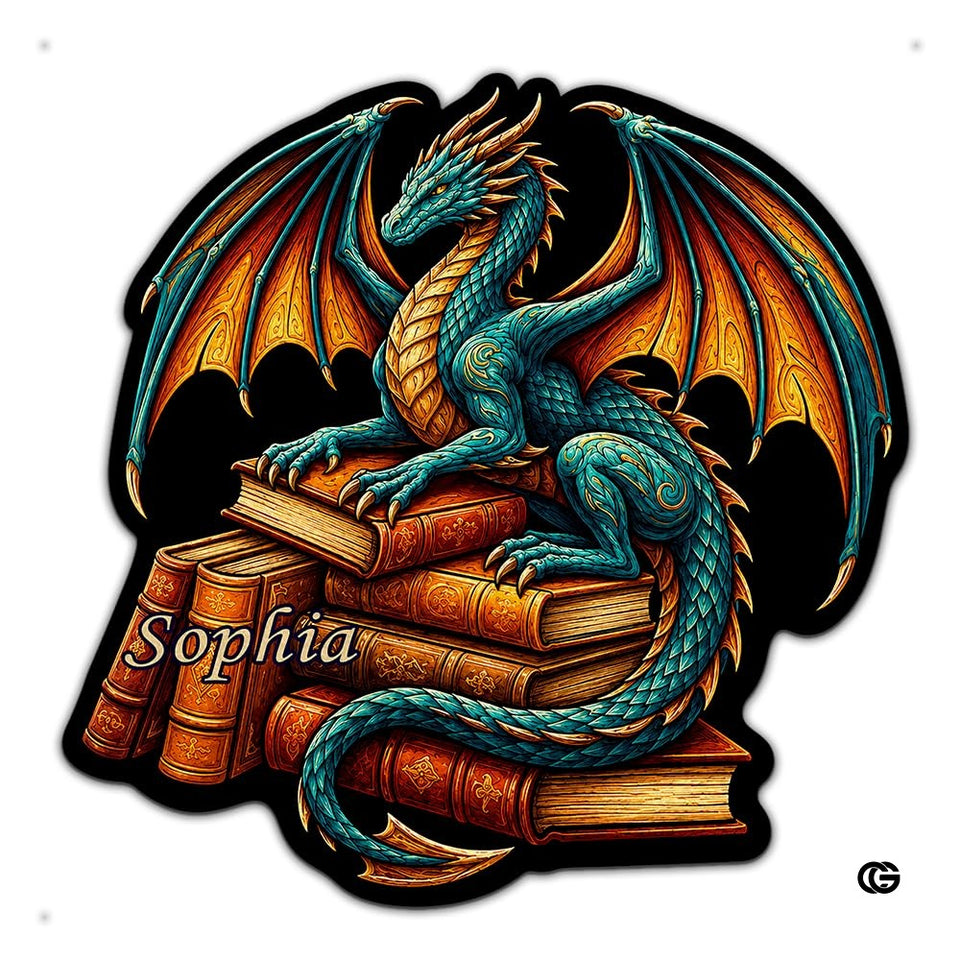 Custom Dragon Shaped Area Rug, Personalized Library Western Dragon Shaped Floor Mat Book Rug, Non-Slip Reading Room Carpet for Living Room, Bedroom, Dorm, Kids Room, Fans Lover (D9)