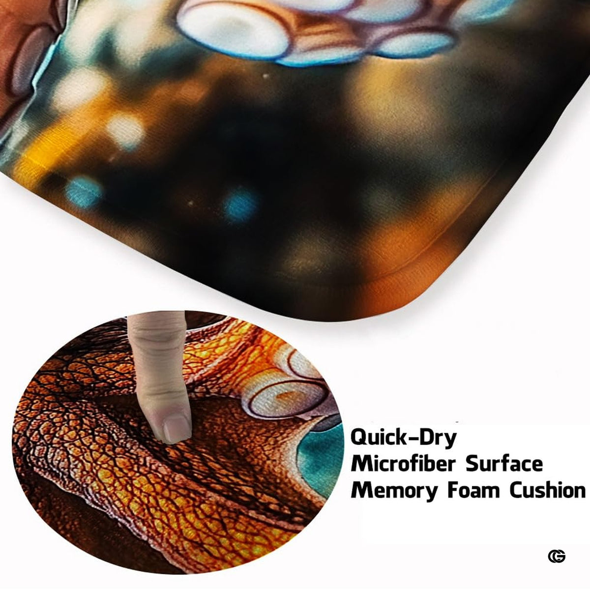 Realistic octopus marine carpet displayed in cozy living room interior - image 6 of 7