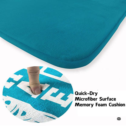 High-contrast lacrosse helmet print floor covering displayed on hardwood flooring. - thumbnail image 8 of 9
