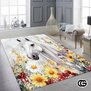Custom Running Horse Welcome Mat for Front Door and Entryway - Horse-ds02