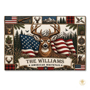 Personalized Hunting Welcome Mat with Custom Family Name - D1