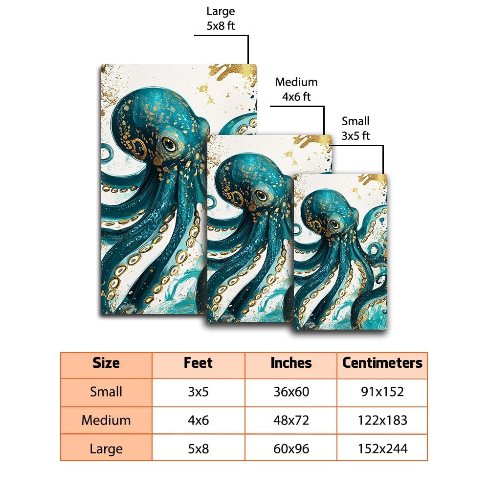 Custom Octopus Welcome Mat for Coastal Front Door