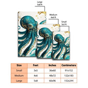 Custom Octopus Welcome Mat for Coastal Front Door