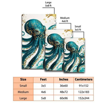 Custom Octopus Welcome Mat for Coastal Front Door