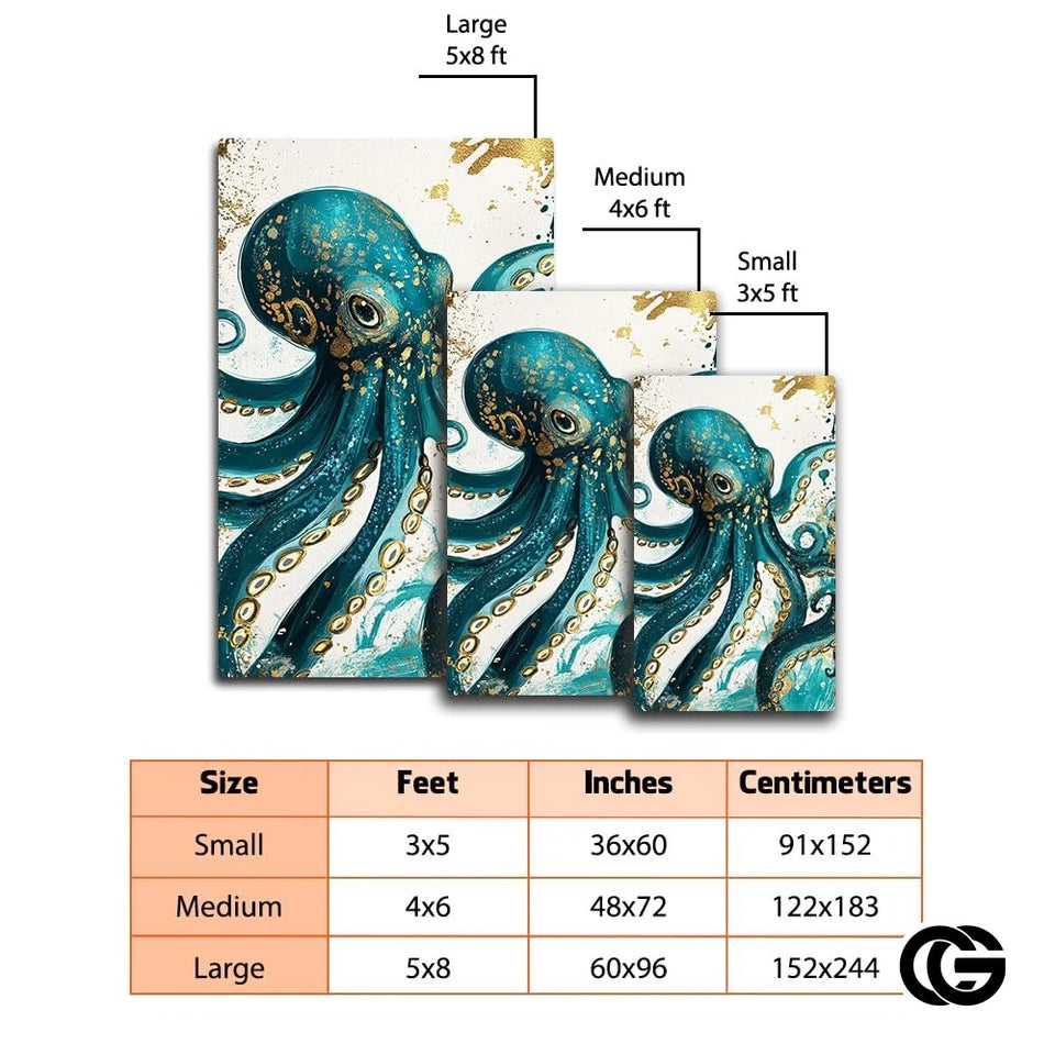 Custom Octopus Welcome Mat for Coastal Front Door