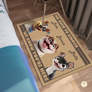 Personalized Dog Doormat with Custom Text and Non Slip Backing