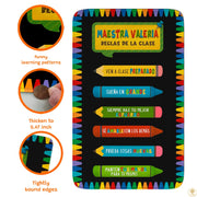 Custom Spanish ABC Classroom Rug for Learning and Play