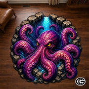 Custom Octopus Shaped Welcome Mat for Front Door and Entryway