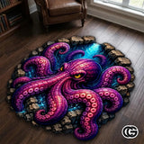 Custom Octopus Shaped Welcome Mat for Front Door and Entryway