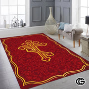 Personalized Orthodox Welcome Mat with Cross and Eagle