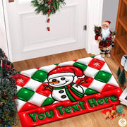 Personalized Christmas Doormat with Family Name and Address