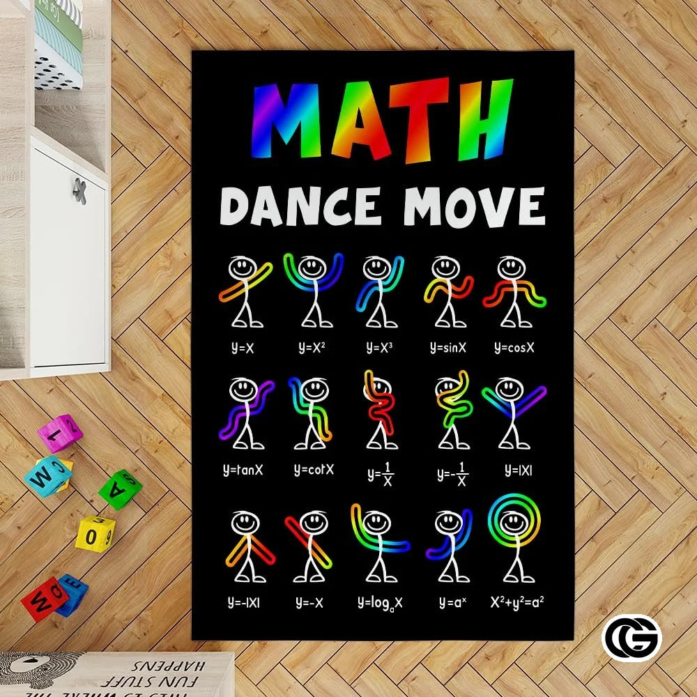 Custom Mathematics Education Rug for Classroom and Playroom