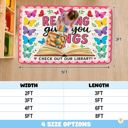 Custom Reading Corner Rug for Front Door and Entryway