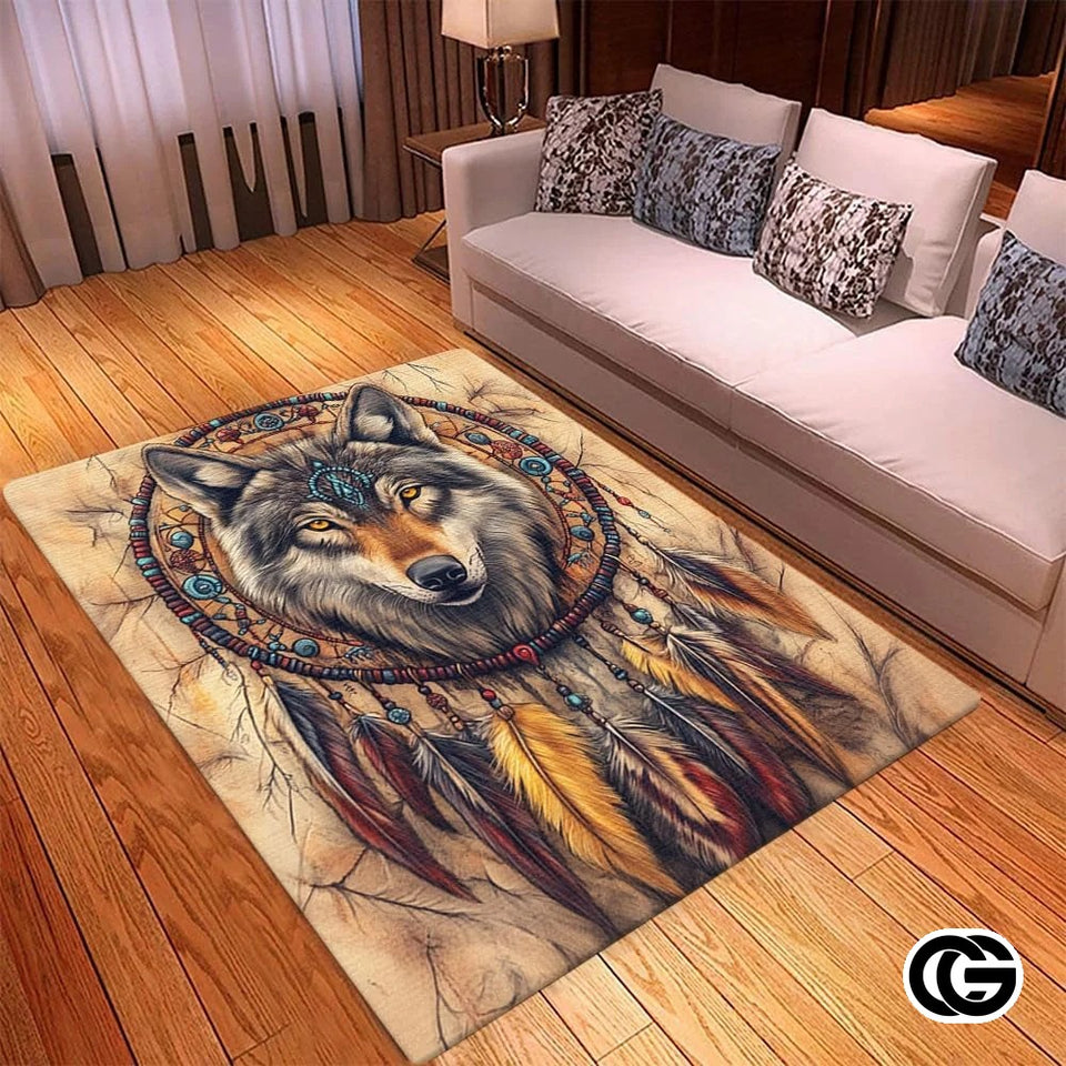 Custom Galaxy Wolves Welcome Mat for Entryway and Living Room