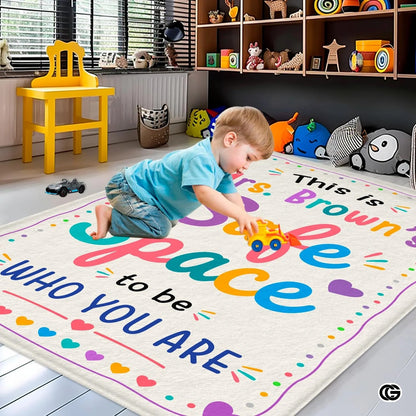 Personalized Calming Corner Rug with Custom Teacher Name - Space to Be Yourself