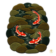 Custom Koi Fish Shaped Welcome Mat for Bedroom and Living Room