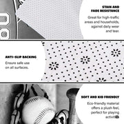Close-up perspective of vintage wooden bat and stitched glove monochrome illustration. - thumbnail image 4 of 7