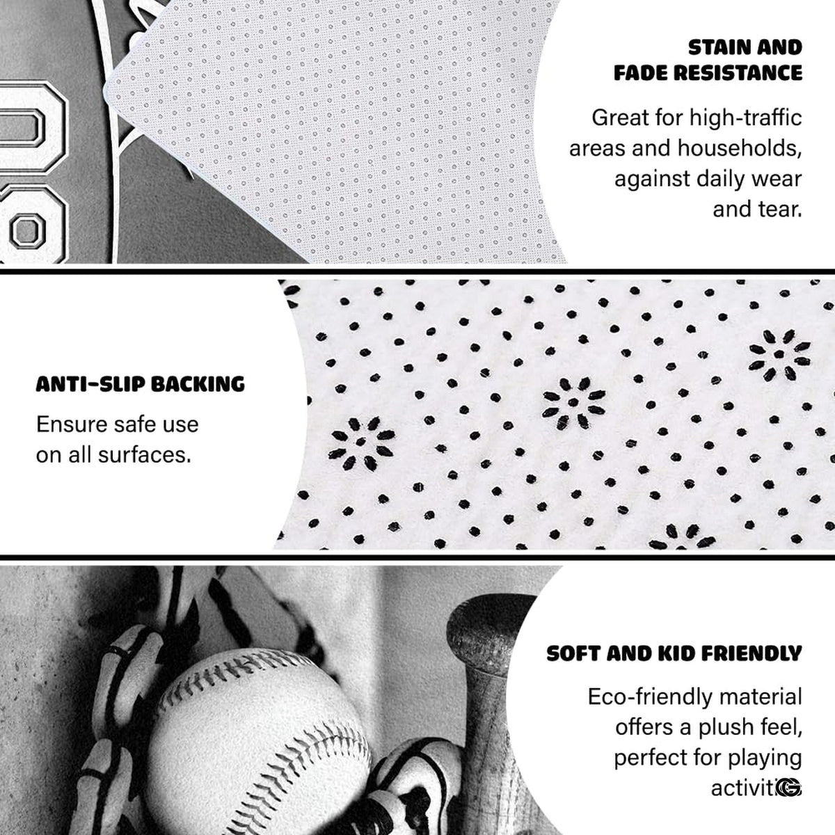Close-up perspective of vintage wooden bat and stitched glove monochrome illustration. - image 4 of 7
