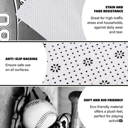 Close-up perspective of vintage wooden bat and stitched glove monochrome illustration. - thumbnail image 4 of 7