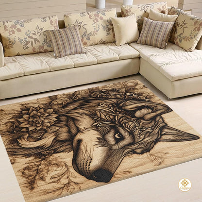 Custom Galaxy Wolves Welcome Mat for Entryway and Living Room - Wolf-ds03