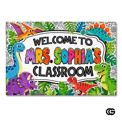 Personalized Classroom Doormat with Custom Teacher Name